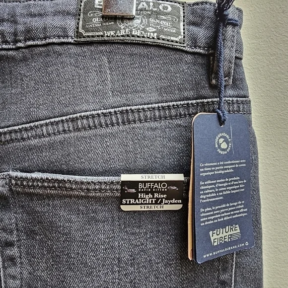 NWT Buffalo David Bitton High-rise Straight Leg Jayden Blue Jeans, Size 32 - Picture 7 of 12